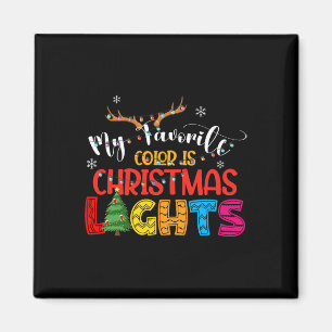 Deer My Favourite Colour Is Christmas Lights Happy Magnet