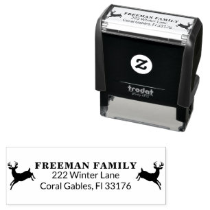 Deer Name and Address Self-inking Stamp