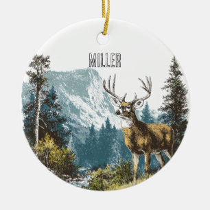 Deer Nature  Ceramic Tree Decoration