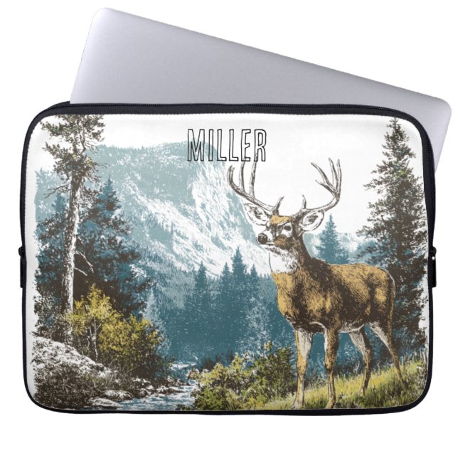 Deer Nature  Laptop Sleeve (Front)