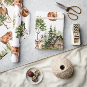 Deer Nature Wildlife Holiday Christmas Wrapping Paper