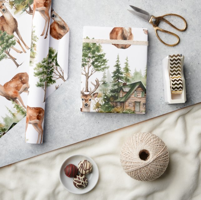 Deer Nature Wildlife Holiday Christmas Wrapping Paper (Crafts)