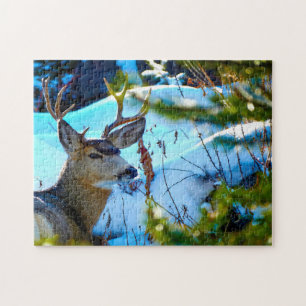 Deer of  Yellowstone. Jigsaw Puzzle