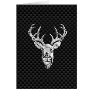 Deer on Carbon Fiber Style Print
