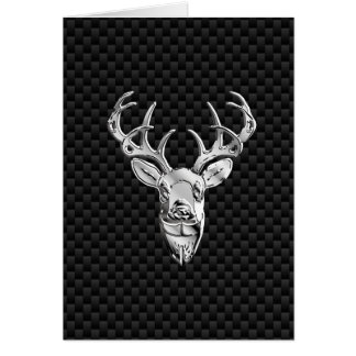 Deer on Carbon Fiber Style Print