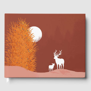 Deer on Moon Lit Hill Guest Book