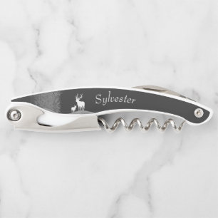 Deer on Moon Lit Hill Personal Corkscrew