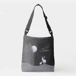 Deer on Moon Lit Hill Personal Crossbody Bag