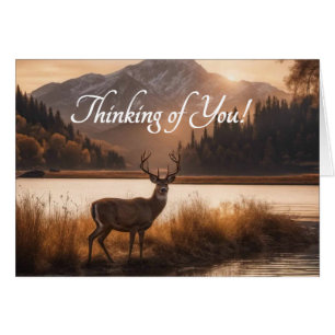 Deer on Mountain Lake Blank Inside