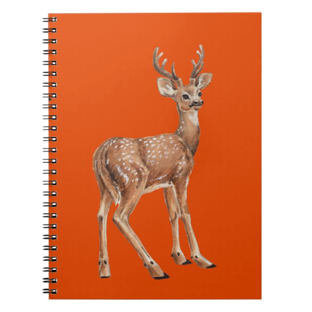 Deer on red notebook (Front)