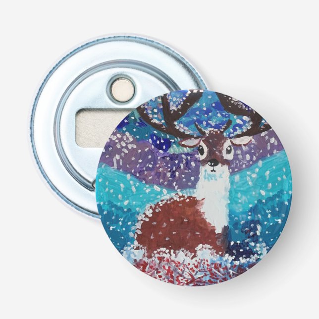 Deer Painting Bottle Opener (Front)
