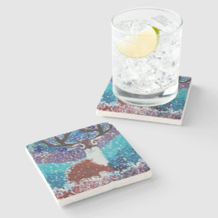 Deer Painting Stone Coaster