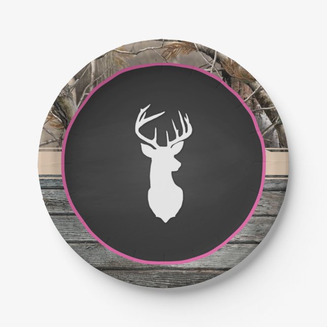 Deer Party Plate - Girl (Front)