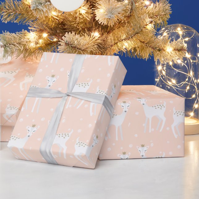 Deer Pattern - Cute Christmas Wrapping Paper (Holidays)