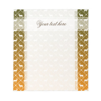 Deer pattern on gradient background notepad