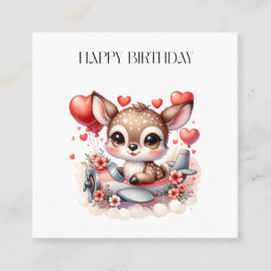 Deer Pilot Birthday Enclosure Card