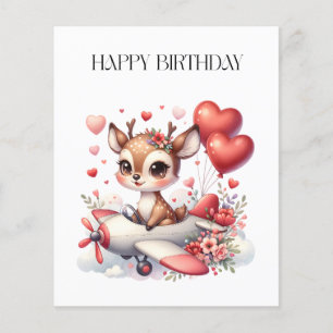 Deer Pilot Birthday Flyer