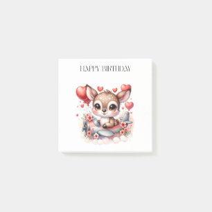 Deer Pilot Birthday Post-it Notes