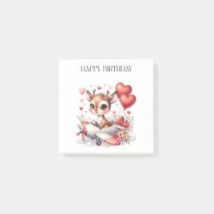 Deer Pilot Birthday Post-it Notes