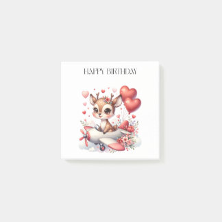 Deer Pilot Birthday Post-it Notes