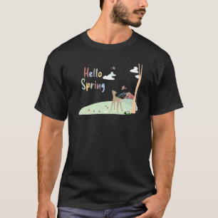 Deer Playing In Sprinkler With Kids  For Deer T-Shirt