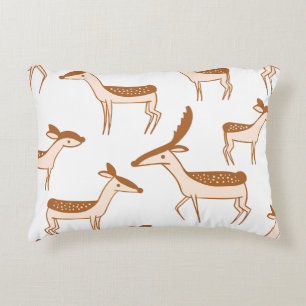 Deer Playing in the Snow Decorative Cushion