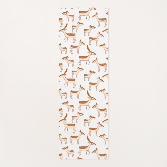 Deer Playing in the Snow Yoga Mat (Front)