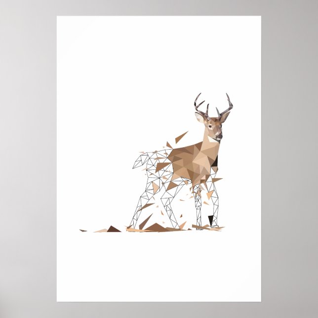 Deer Polygon Art Poster (Front)