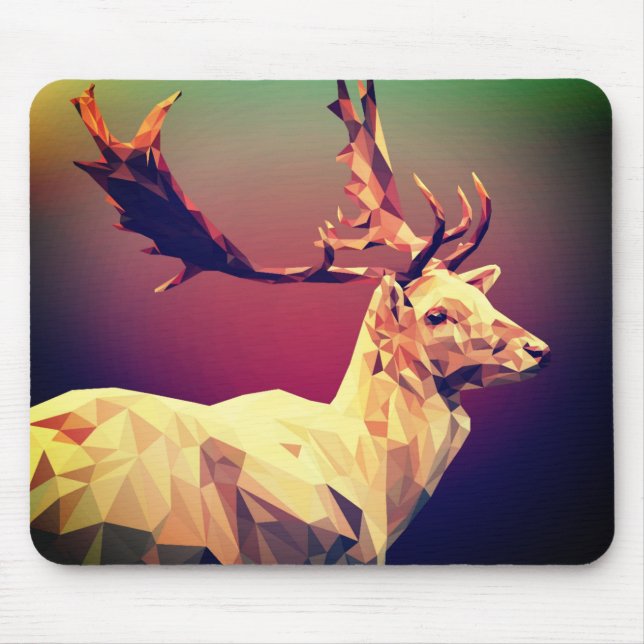 Deer Polygon Design Mouse Mat (Front)