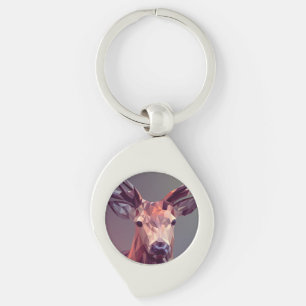 Deer Polygons Art Design Graphic Animal Stag Postc Key Ring