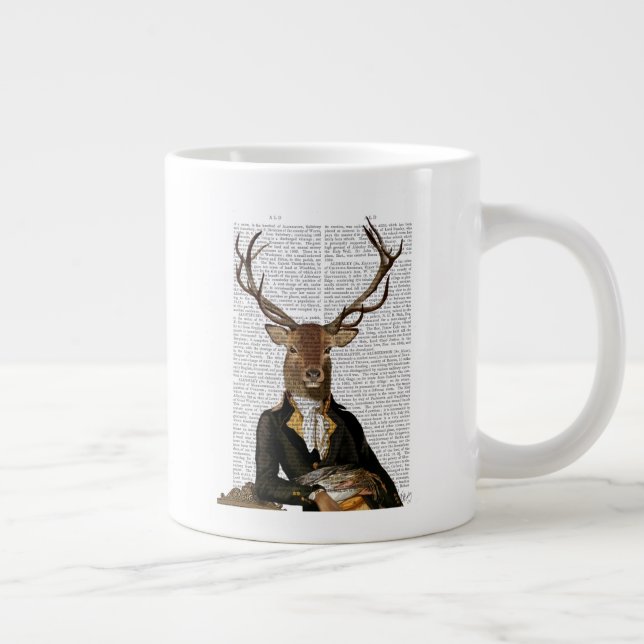 Deer Portrait Large Coffee Mug (Right)