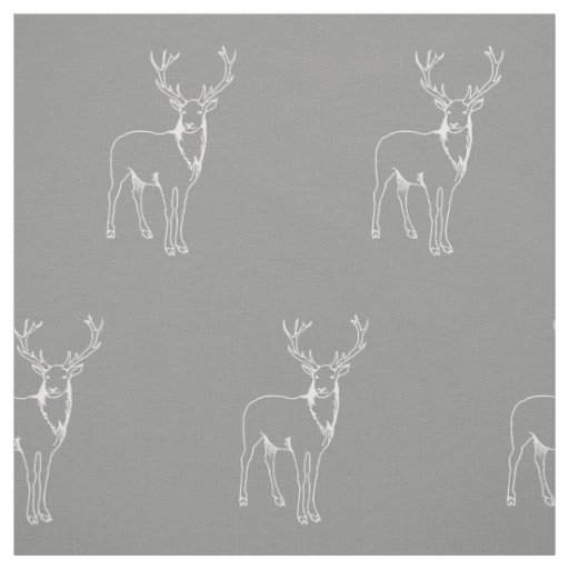 Deer Print Fabric | Zazzle.co.uk