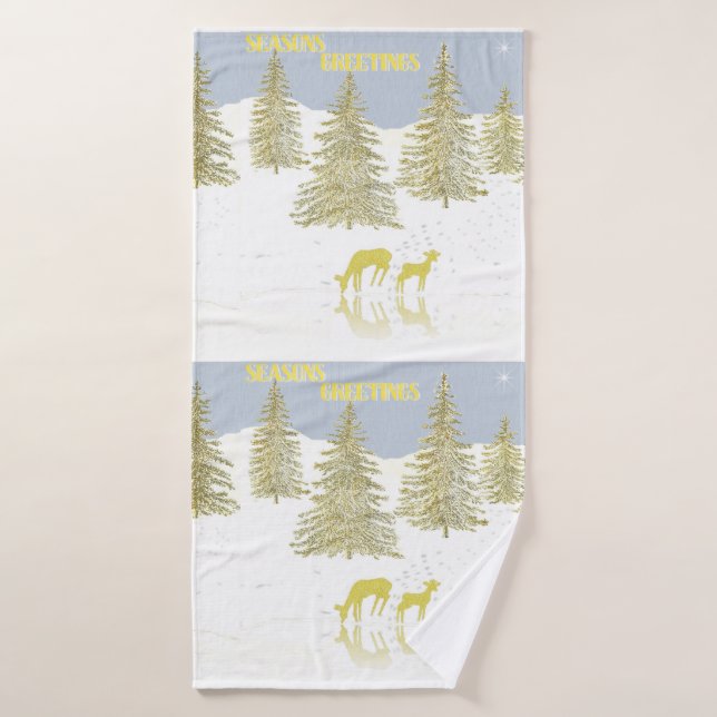 Deer Reflection Bath Towel (Bath Towel)