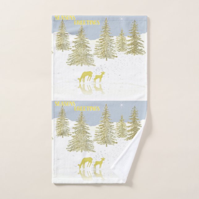 Deer Reflection Hand Towel (Hand Towel)