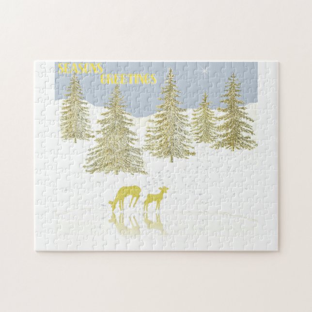 Deer Reflection Jigsaw Puzzle (Horizontal)