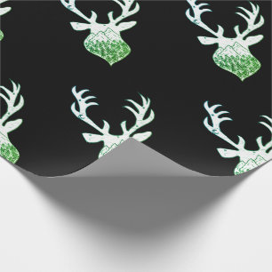 Deer, reindeer, antler, stag xmas wrapping paper