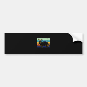 Deer Retro Bumper Sticker