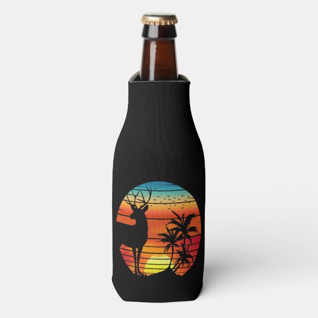 DEER RETRO SUNSET  BOTTLE COOLER (Bottle Front)