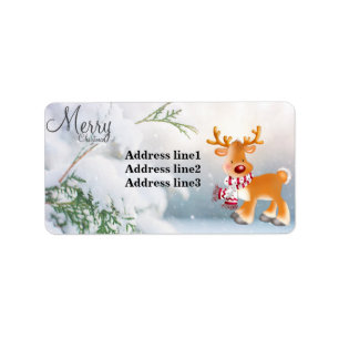 Deer Return Address Label