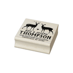 Deer Return Address Stamp - Wedding Animals
