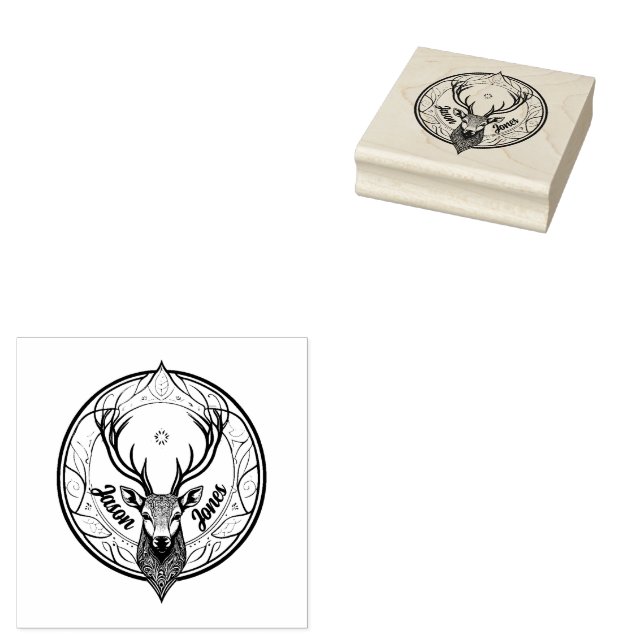 deer rubber stamp (Stamped)
