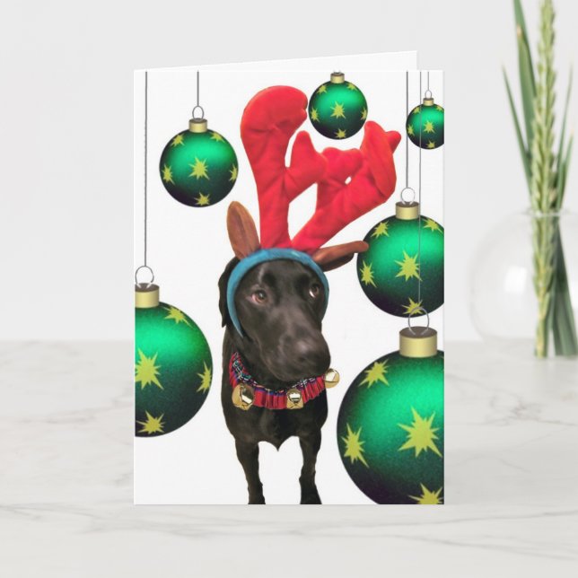 Deer Santa Holiday Card (Front)