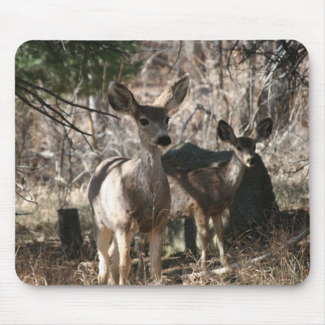 Deer saying hello mouse mat (Front)