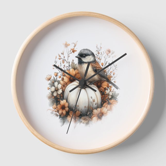 Deer Shirt Country Pumpkin Clock (Front)