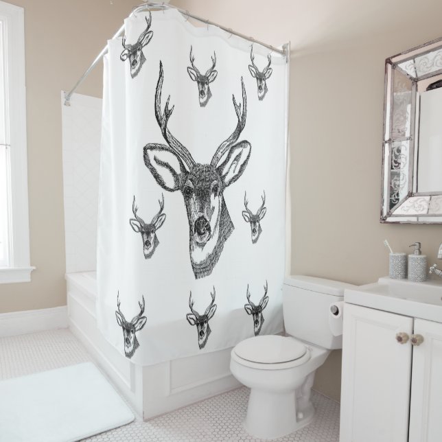 Deer shower curtain (In Situ)