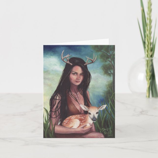 Deer Sidhe - Blank Notecard (Front)