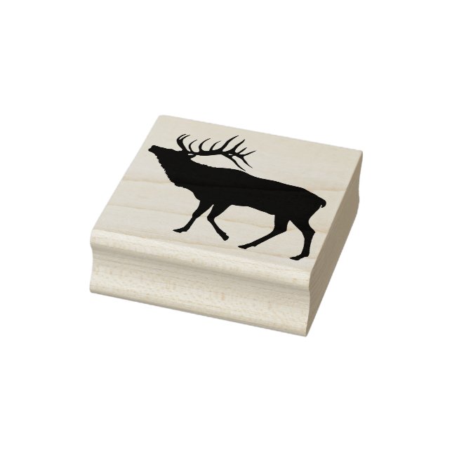 deer silhouette art stamp (Stamp)