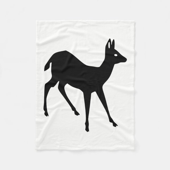Deer Silhouette Fleece Blanket (Front)