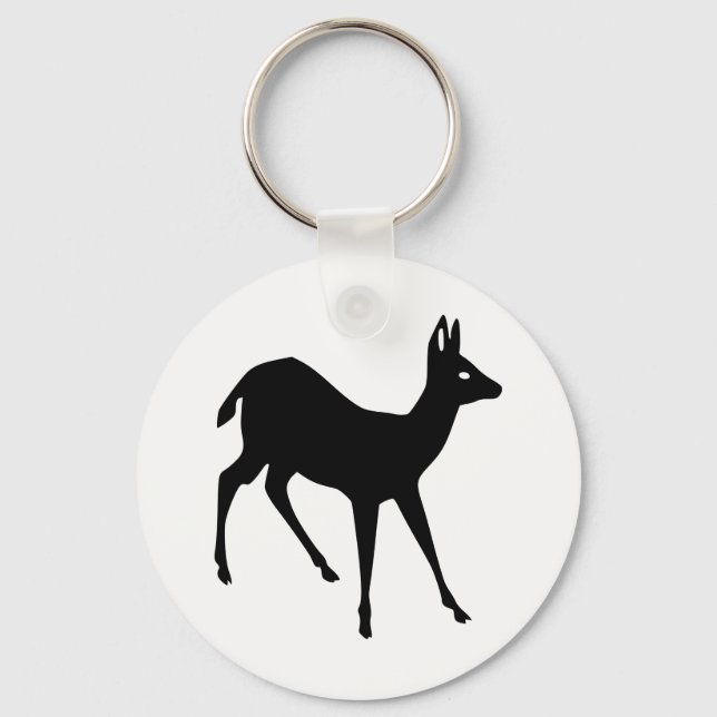 Deer Silhouette Key Ring (Front)