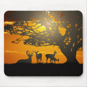 Deer Silhouette Mouse Mat